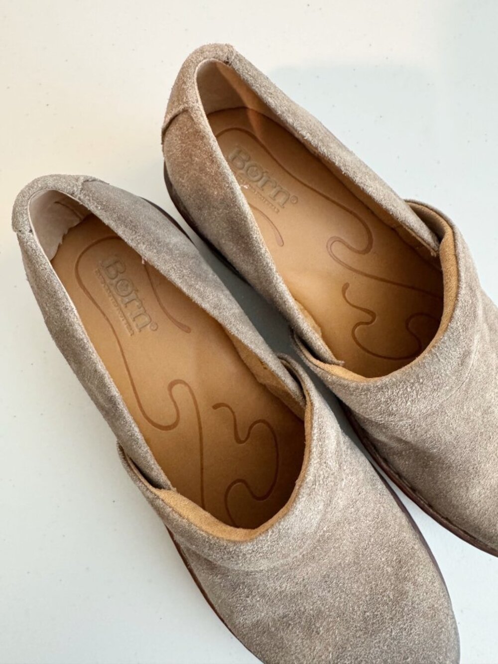 Born Toby Duo Suede Clogs Size 9 Burnished Distressed Wedge Goblincore Boho Chic - Picture 7 of 11
